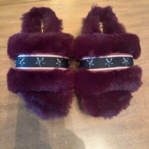 NWOT Ash Volga Faux Fur Studded Platform Slip-on Slippers/Sandals. Sz 39/8.5